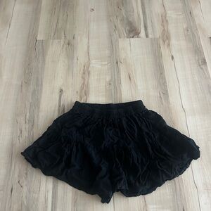 Black Flowy Shorts